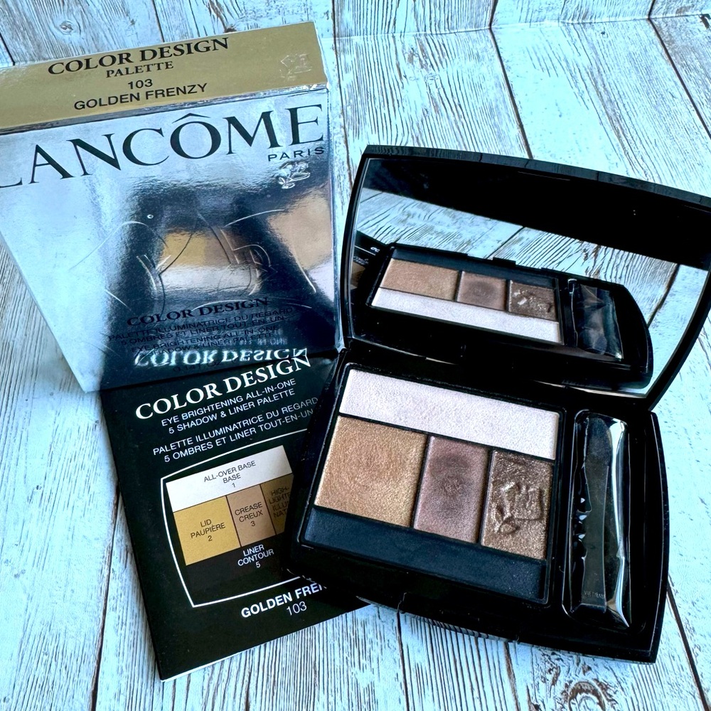Lancome GOLDEN FRENZY 103 Color Design Eye Shadow & Liner Palette Eyeshadow RARE